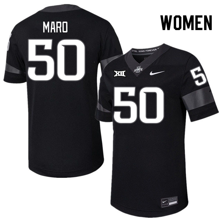 Women #50 Tyler Maro Iowa State Cyclones College Football Jerseys Stitched-Black